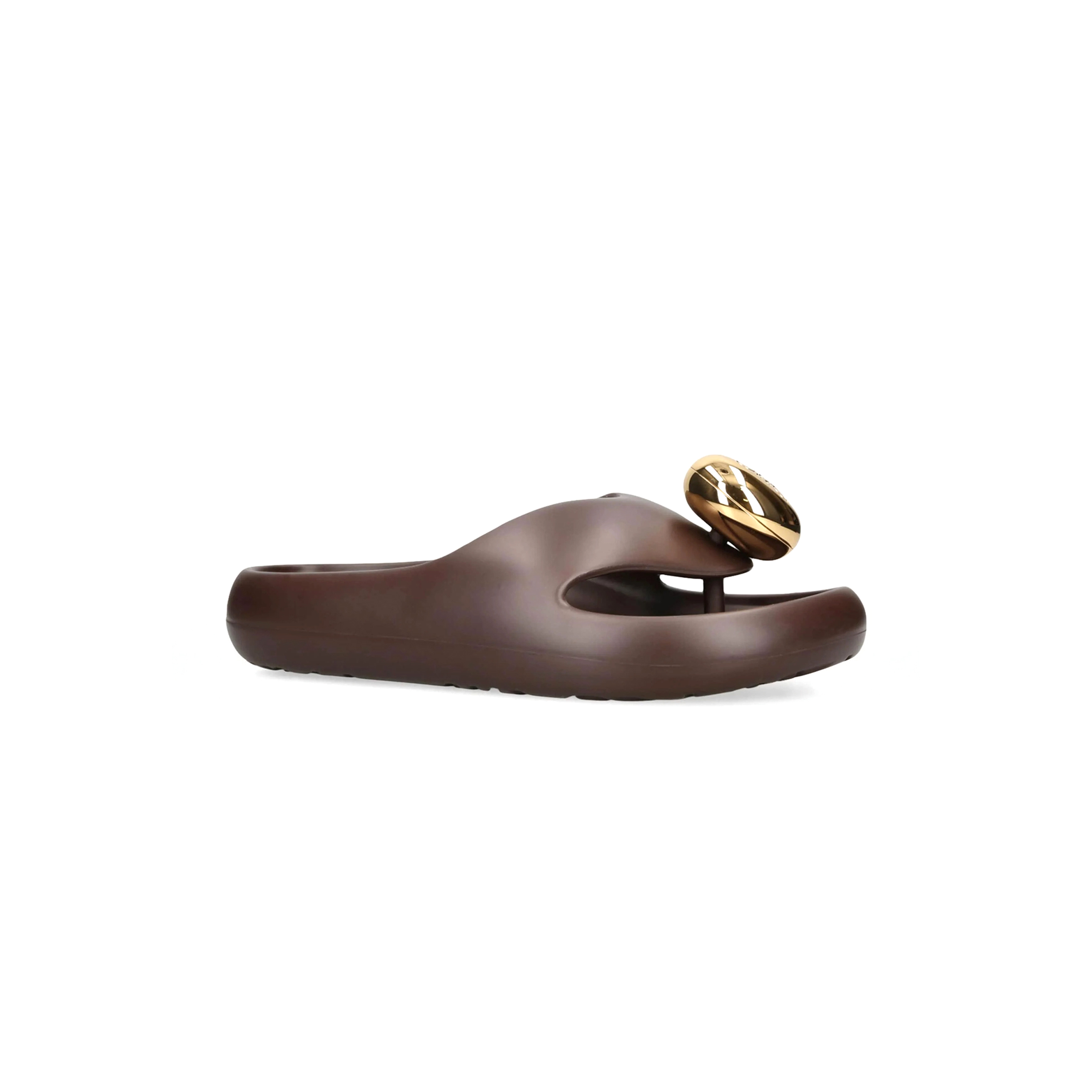 LOEWE X PAULA'S IBIZA FOAM BUBBLE SLIDES IN BROWN 